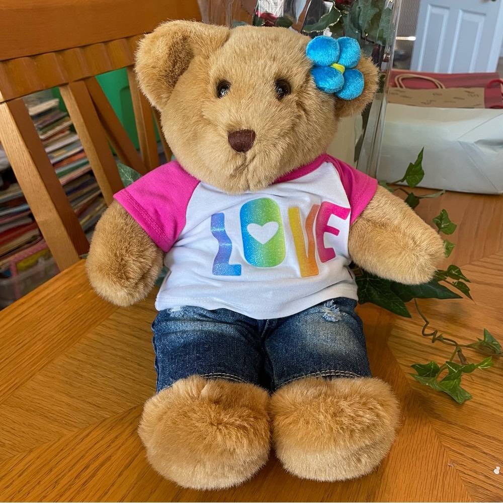 Build a Bear Brown Bear with Love Outfit